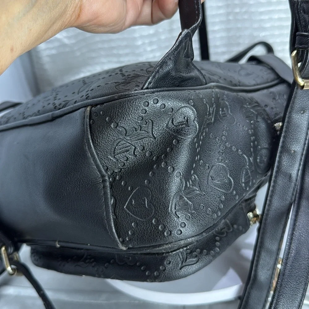 (E4) Juicy Couture Black Backpack with Gold Accents - Picture 9 of 16